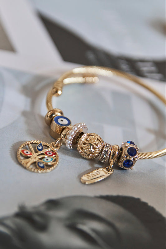Brazalete dorado Árbol de la vida