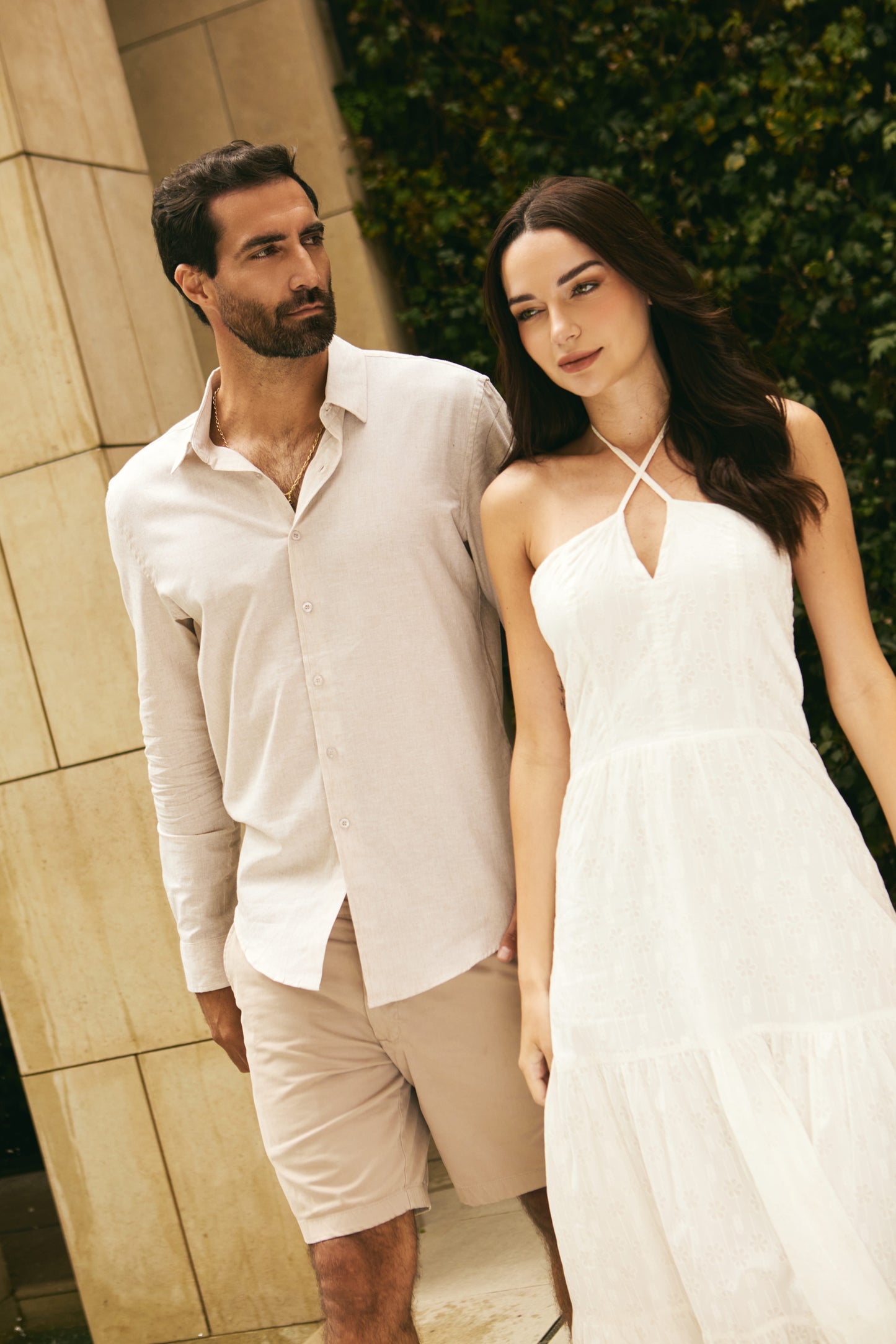 Vestido Largo Serena Broderie Blanco