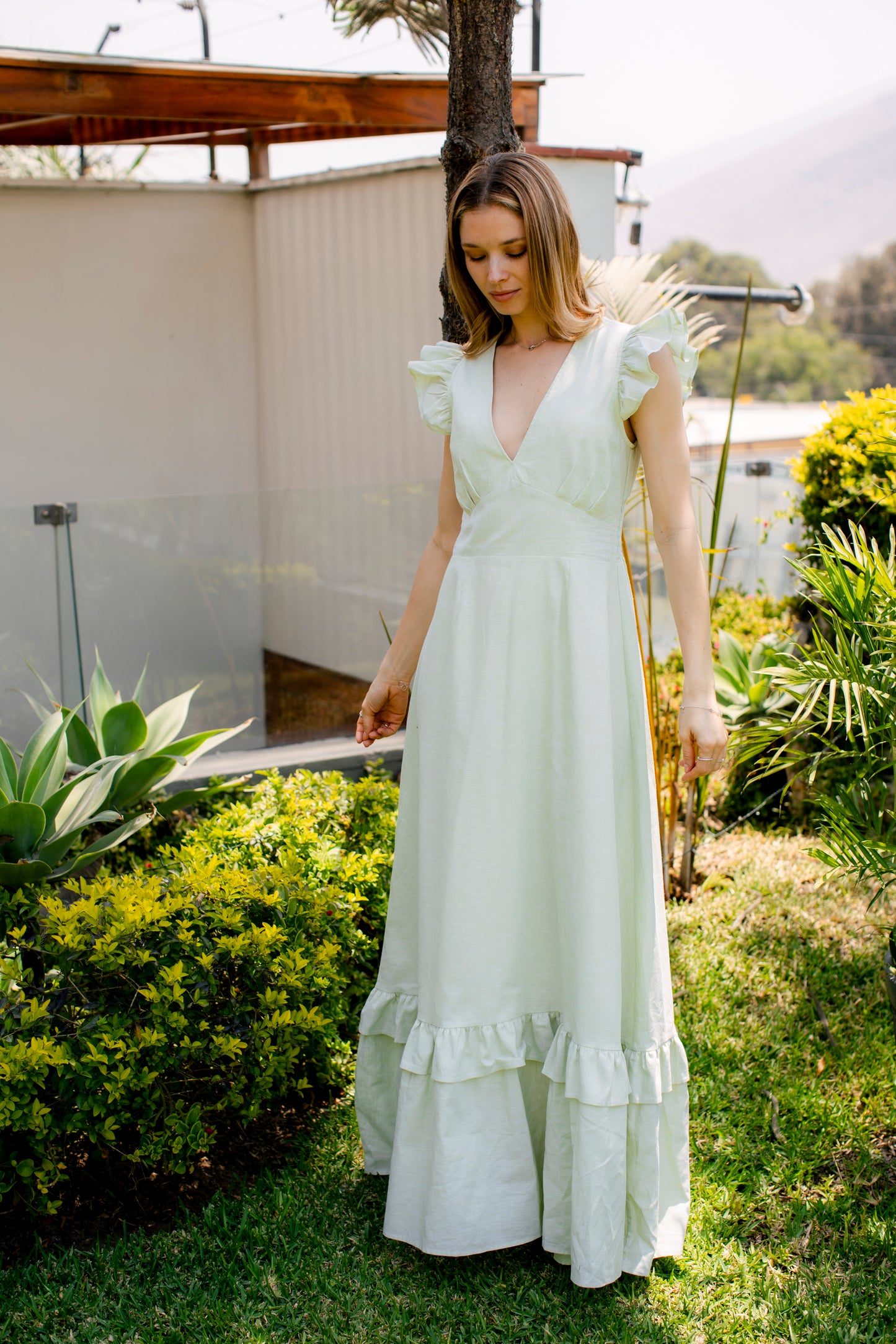 Vestido Nayla Lino Verde
