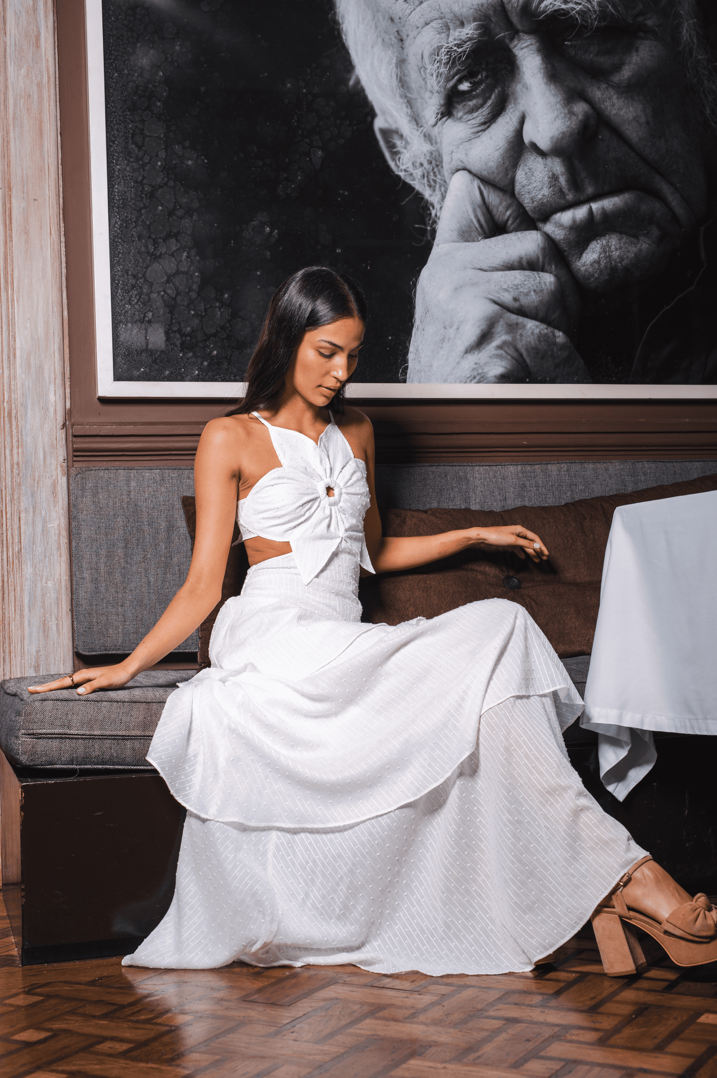 Vestido Flor broderie Blanco