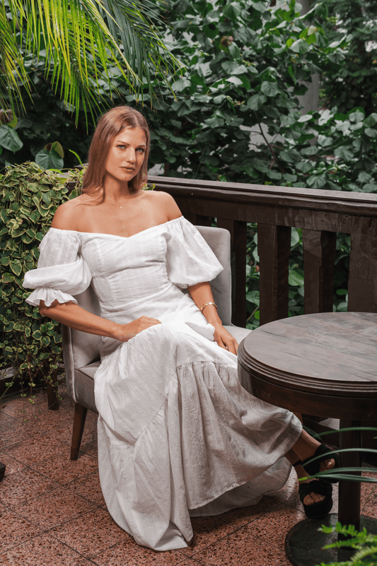 Vestido Brisa Broderie Blanco