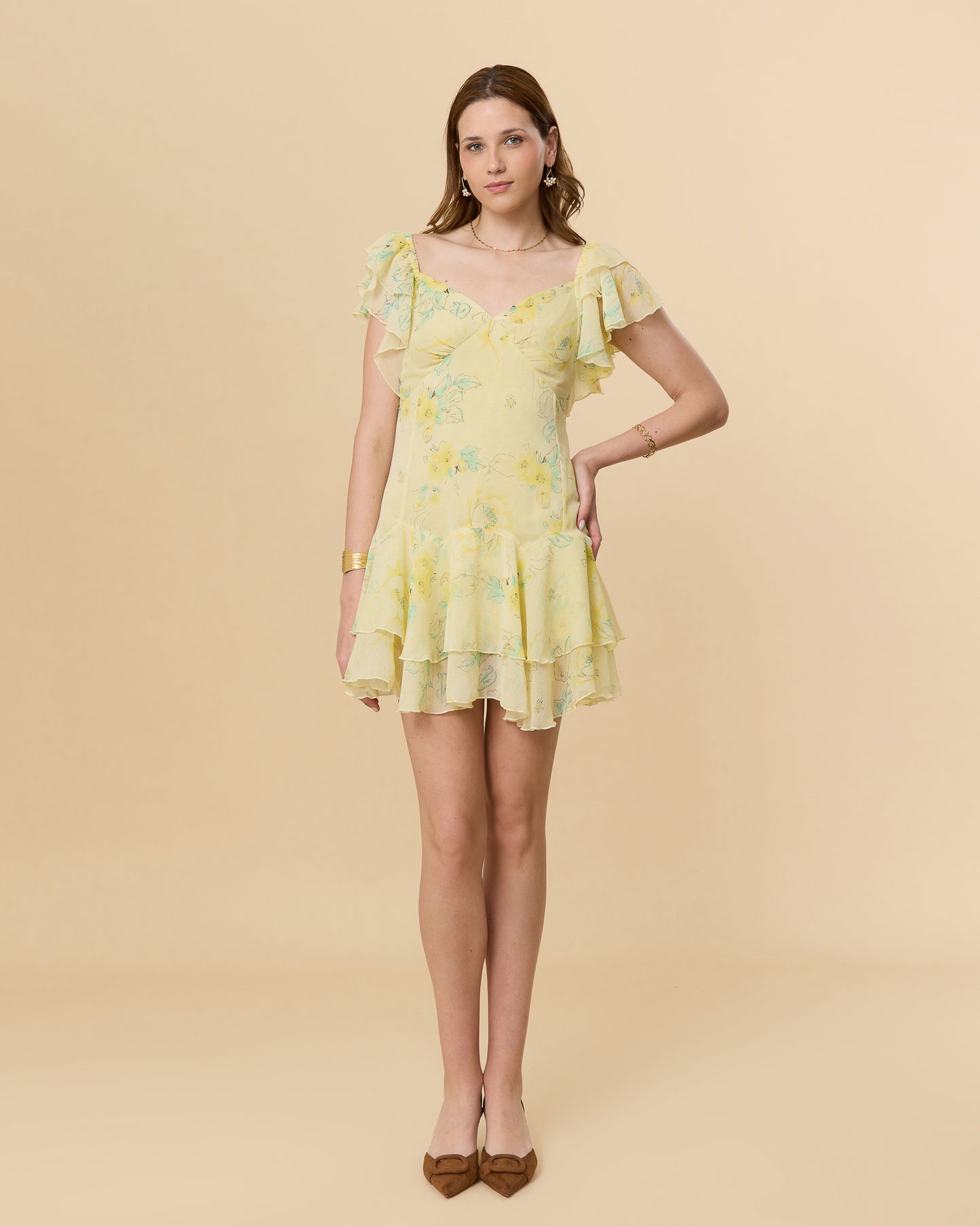 Vestido Mini Vittoria Amarillo