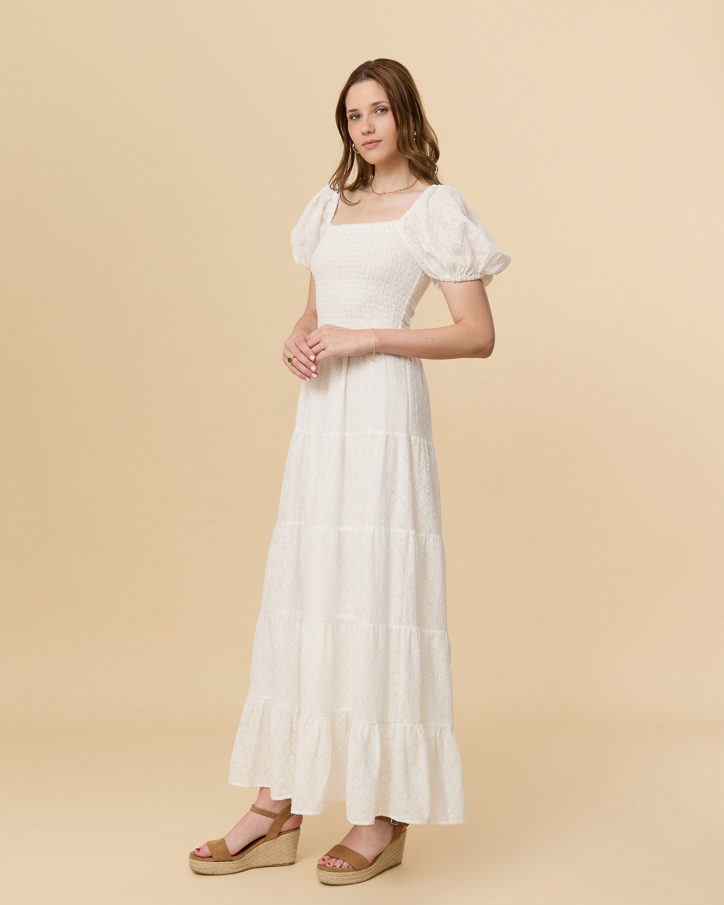 Vestido Allegra Broderie Blanco