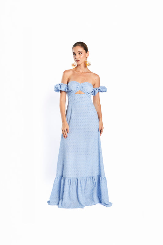 Vestido Constanza Celeste