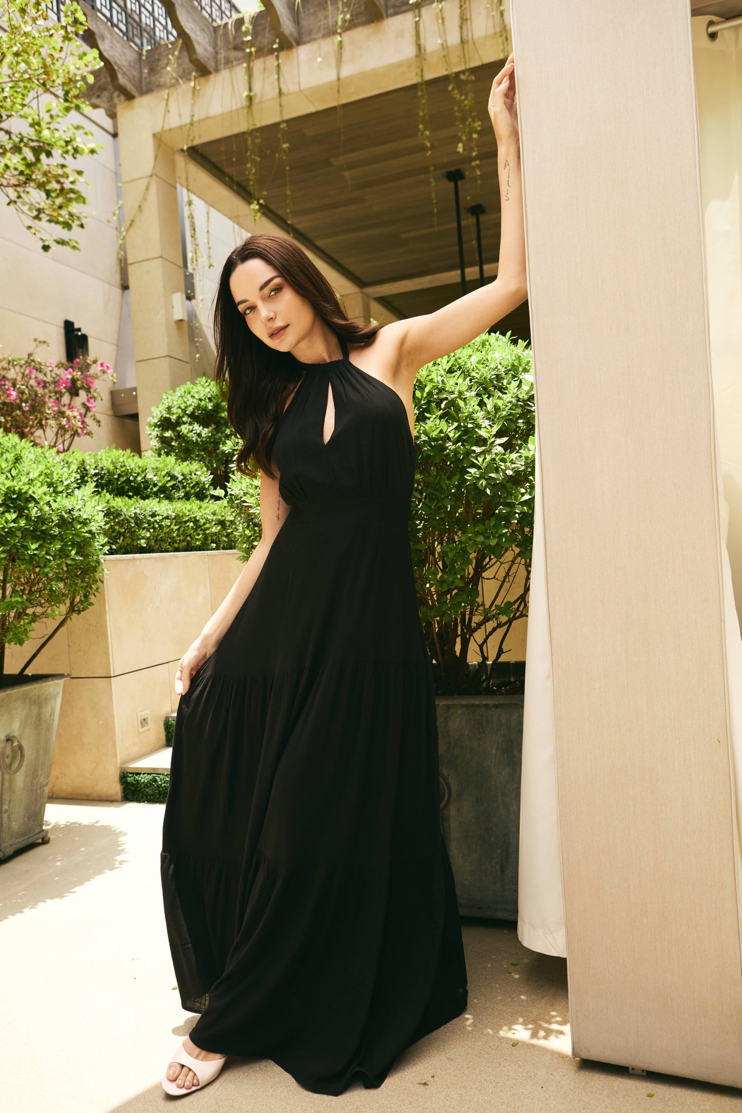 Vestido Largo Marina Negro