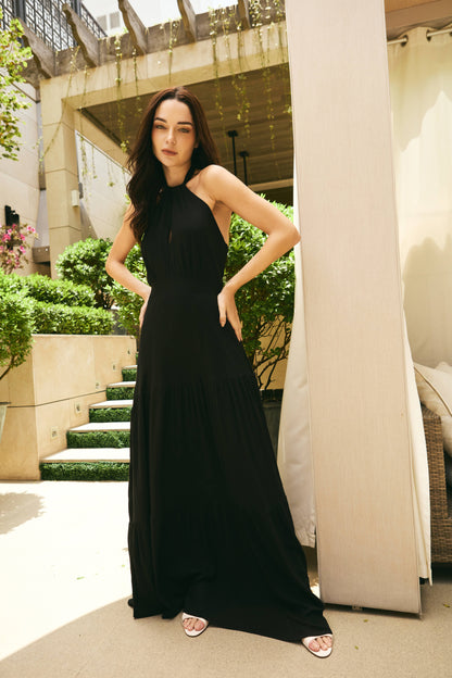 Vestido Largo Marina Negro
