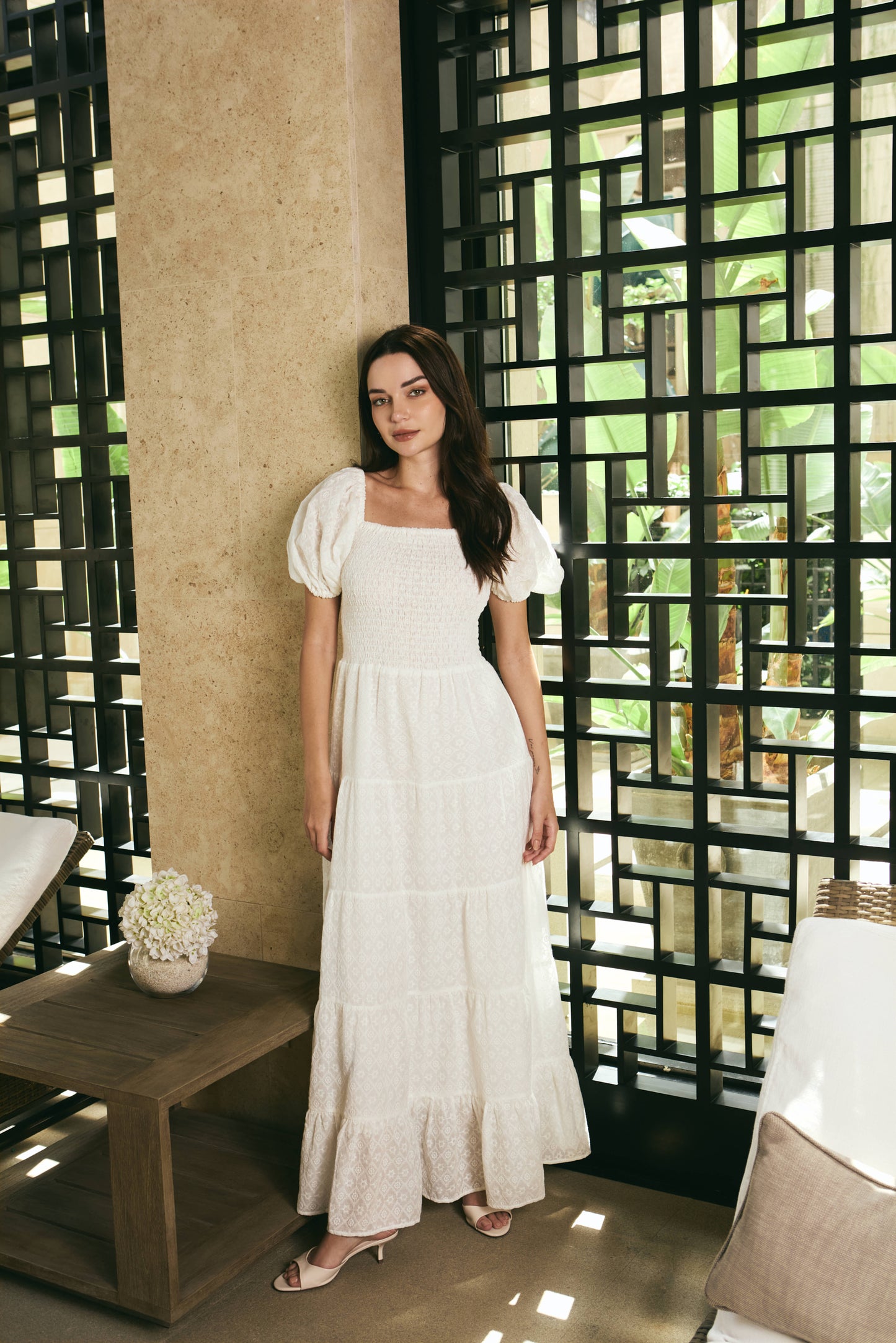 Vestido Allegra Broderie Blanco