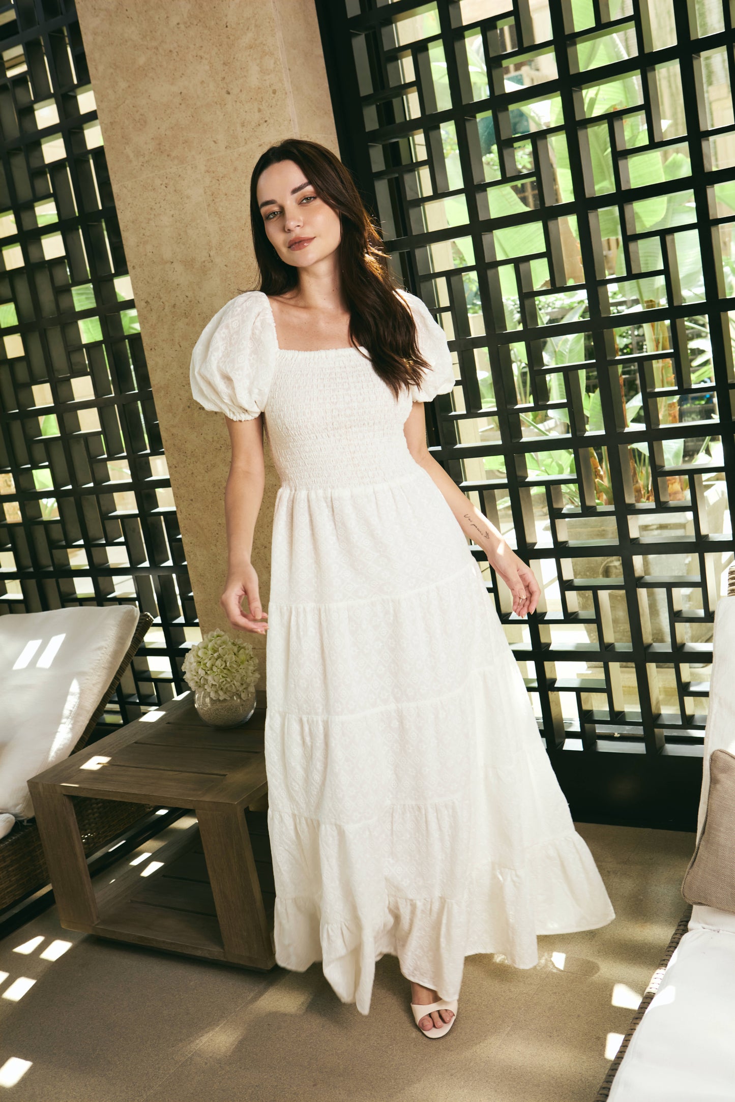 Vestido Allegra Broderie Blanco