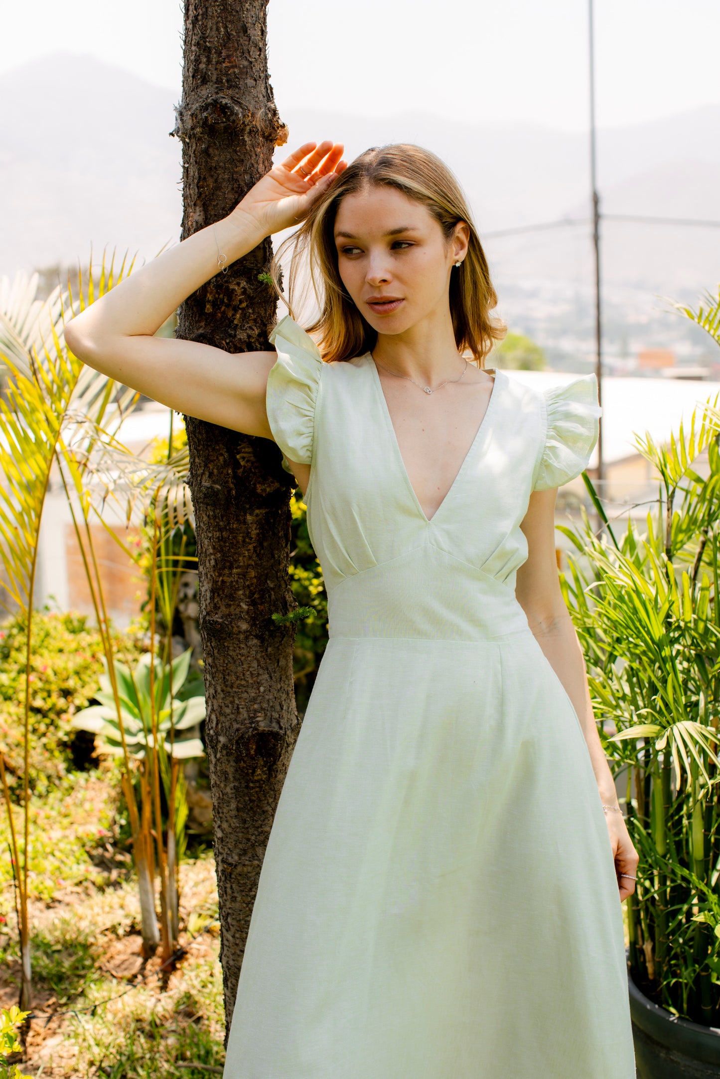 Vestido Nayla Lino Verde