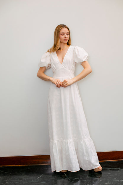 Vestido Mara Broderie Blanco